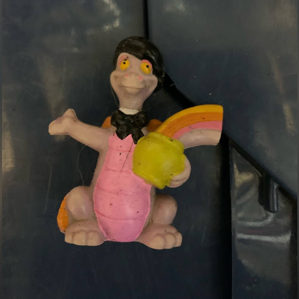 Disney purple Figurine Figment with rainbow vintage 1982